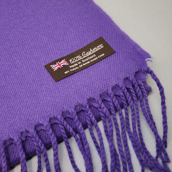 Violet 100% Cashmere Scarf - Picture 2 of 7